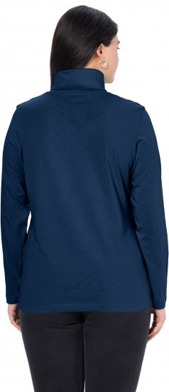Ulla Popken Basic Long Sleeve Slim Fit Turtleneck Dark Blue - Sudaderas y hoodies - 