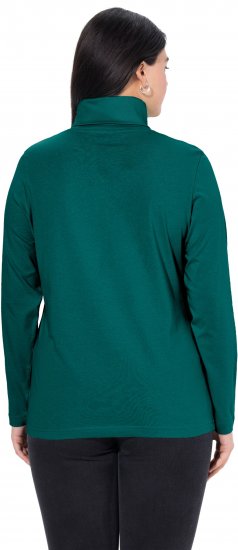 Ulla Popken Basic Long Sleeve Slim Fit Turtleneck Teal Green - Sudaderas y hoodies - 