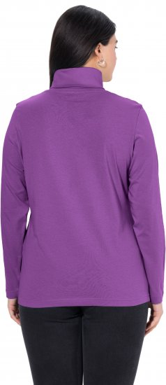 Ulla Popken Basic Long Sleeve Slim Fit Turtleneck Purple - Sudaderas y hoodies - 