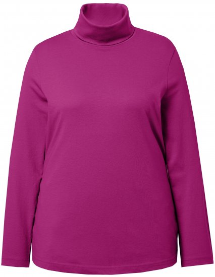 Ulla Popken Basic Long Sleeve Slim Fit Turtleneck Berry - Sudaderas y hoodies - 