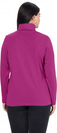 Ulla Popken Basic Long Sleeve Slim Fit Turtleneck Berry - Sudaderas y hoodies - 