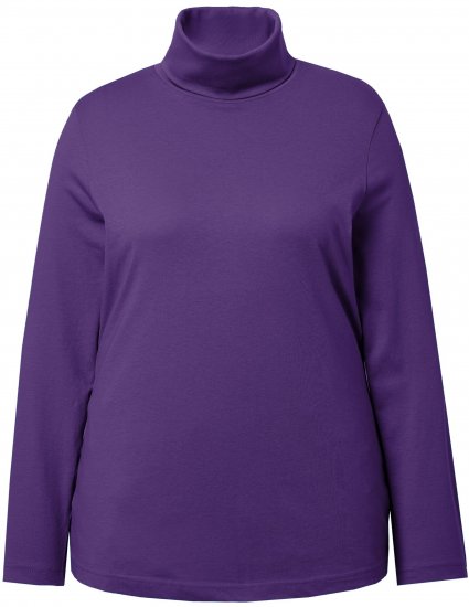 Ulla Popken Basic Long Sleeve Slim Fit Turtleneck Deep Violet - Sudaderas y hoodies - 