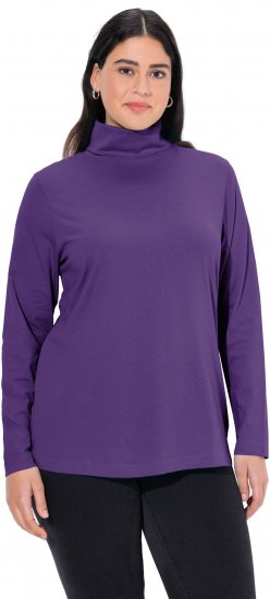 Ulla Popken Basic Long Sleeve Slim Fit Turtleneck Deep Violet - Sudaderas y hoodies - 