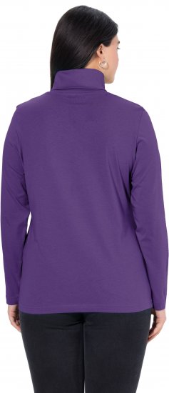 Ulla Popken Basic Long Sleeve Slim Fit Turtleneck Deep Violet - Sudaderas y hoodies - 