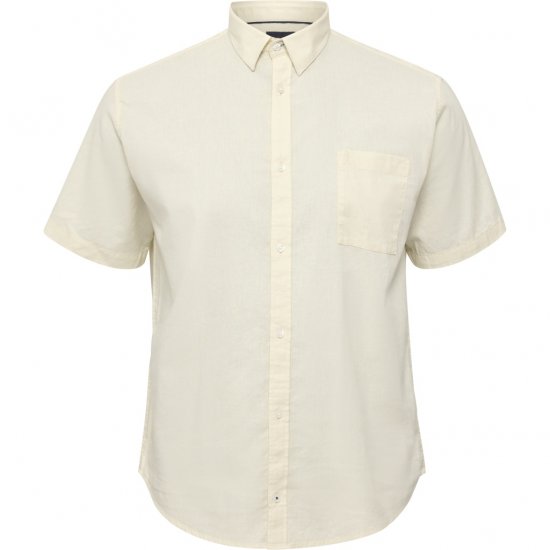 North Latitude Shirt Linen Cotton Short Sleeve Off-White - Camisas - Camisas 2XL-10XL