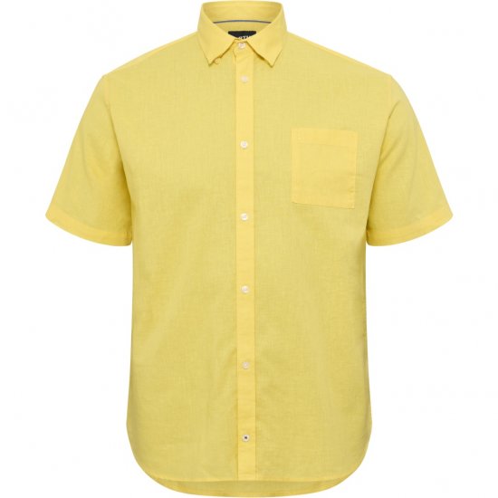 North Latitude Shirt Linen Cotton Short Sleeve Yellow - Camisas - Camisas 2XL-10XL