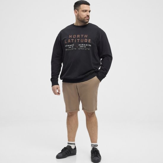North Latitude Sweatshirt Black TALL - ROPA DE HOMBRE MT-6XLT - Tamaños de talle alto