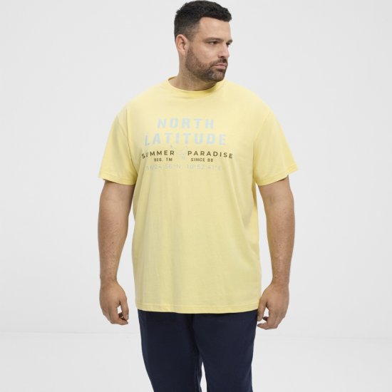 North Latitude T-Shirt Printed Short Sleeve Yellow - Camisetas - Camisetas - 2XL-14XL