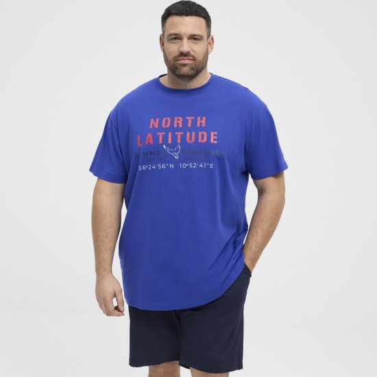 North Latitude T-shirt Printed Short Sleeve Blue - Camisetas - Camisetas - 2XL-14XL