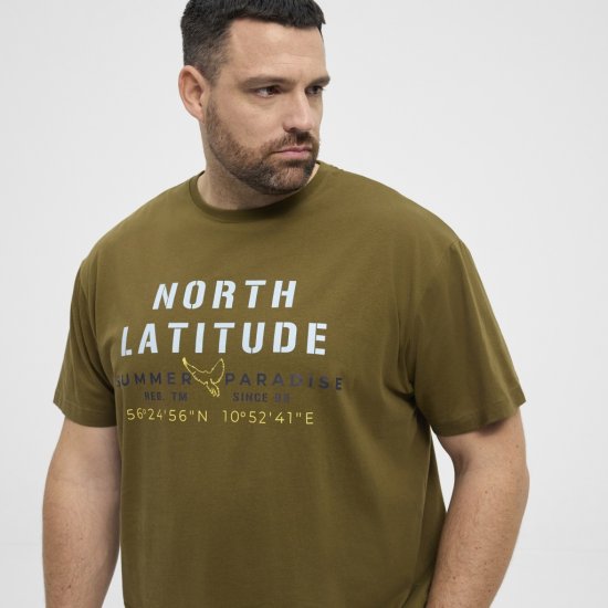 North Latitude T-Shirt Printed Short Sleeve Green - Camisetas - Camisetas - 2XL-14XL