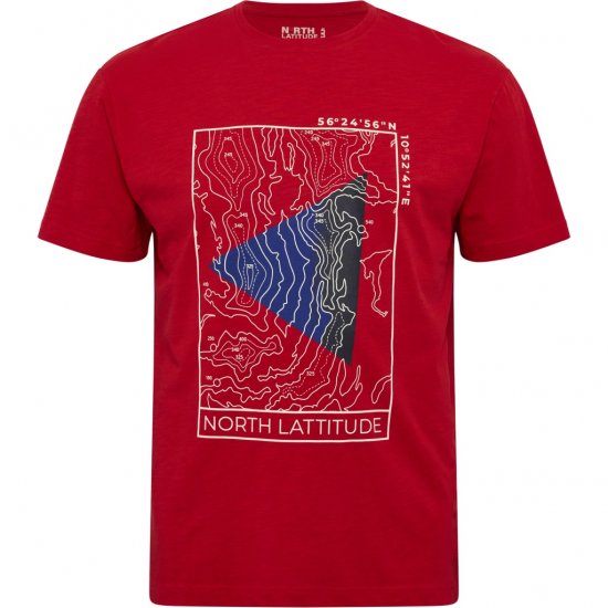 North Latitude T-Shirt Printed Short Sleeve Red - Camisetas - Camisetas - 2XL-14XL