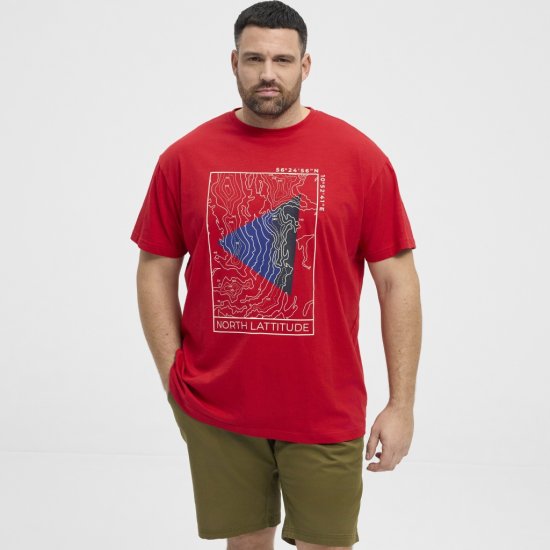 North Latitude T-Shirt Printed Short Sleeve Red - Camisetas - Camisetas - 2XL-14XL