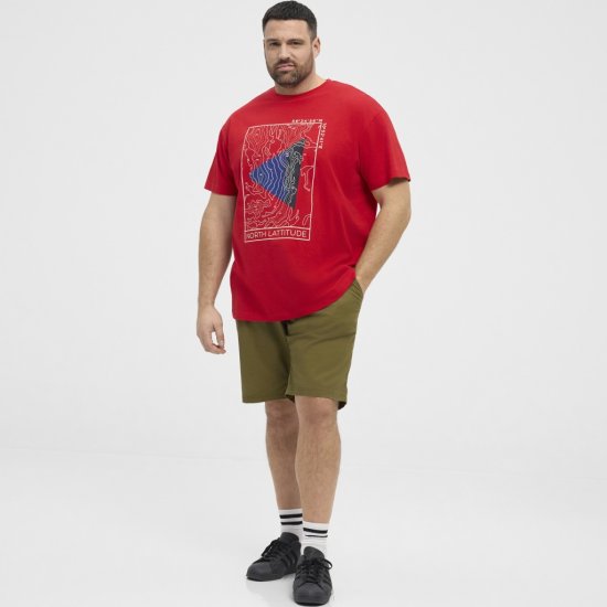 North Latitude T-Shirt Printed Short Sleeve Red - Camisetas - Camisetas - 2XL-14XL