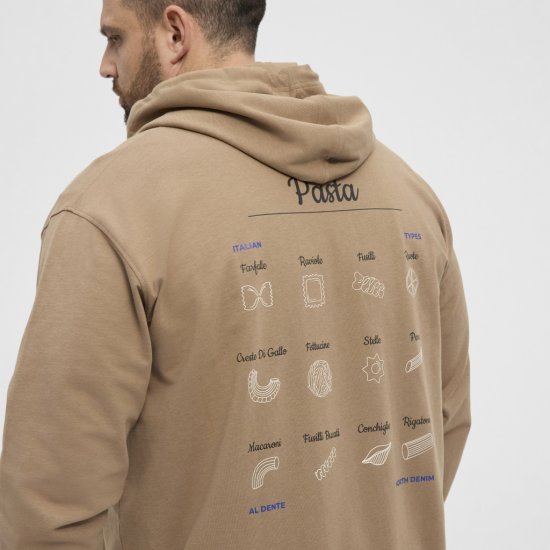 North Latitude Hoodie with Zipper Dark Sand TALL - TALL sudaderas - Sudaderas TALL para hombre alto