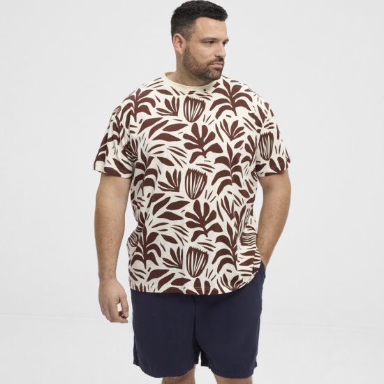 North Latitude T-Shirt Printed Allover Bordeaux - Camisetas - Camisetas - 2XL-14XL