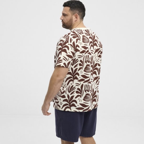 North Latitude T-Shirt Printed Allover Bordeaux - Camisetas - Camisetas - 2XL-14XL
