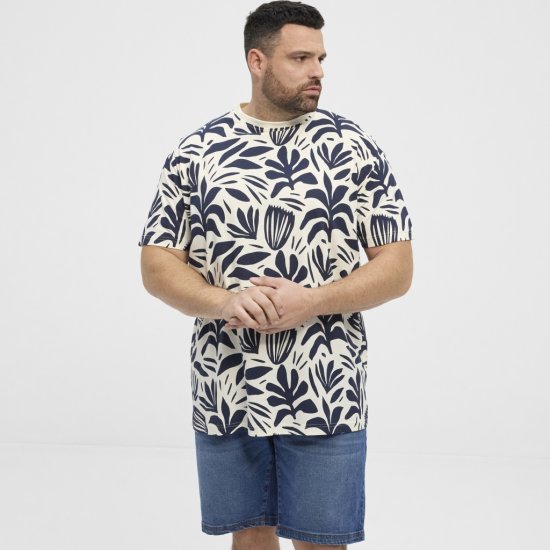North Latitude T-shirt Allover Printed Navy - Camisetas - Camisetas - 2XL-14XL