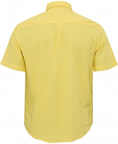 North Latitude Shirt Linen Cotton Short Sleeve TALL Yellow - ROPA DE HOMBRE MT-6XLT - Tamaños de talle alto