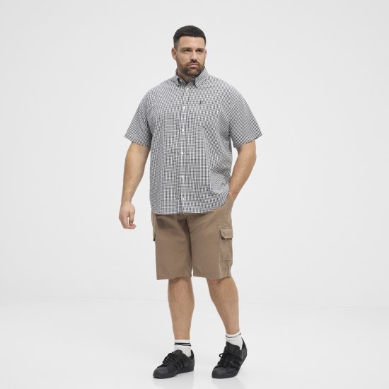 North Latitude Shirt Short Sleeve Checked Grey - Camisas - Camisas 2XL-10XL