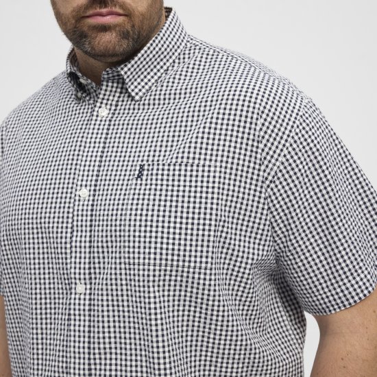 North Latitude Shirt Short Sleeve Checked Grey - Camisas - Camisas 2XL-10XL