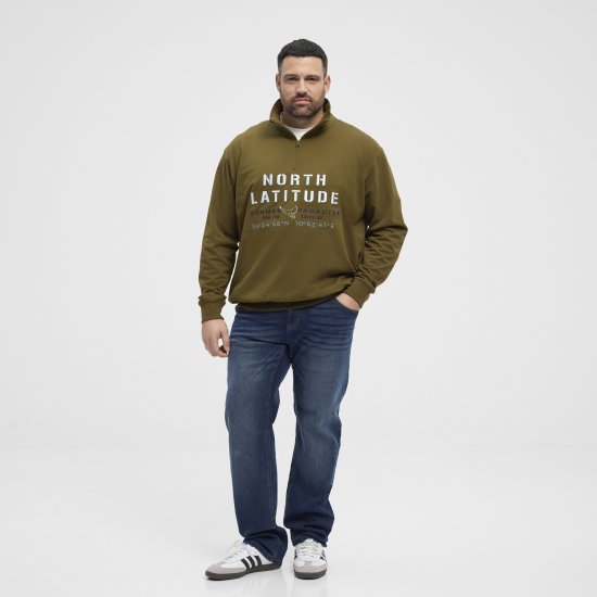 North Latitude Sweatshirt Half-Zip Green - Sudaderas - Sudaderas 2XL-12XL