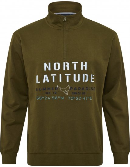 North Latitude Sweatshirt Half-Zip Green - Sudaderas - Sudaderas 2XL-12XL