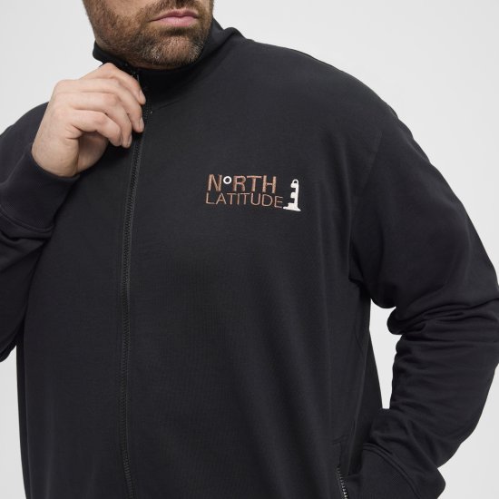 North Latitude Sweatshirt Cardigan Black - Sudaderas - Sudaderas 2XL-12XL