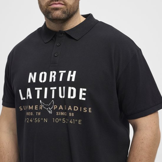 North Latitude Polo Pique Short Sleeve Black - Polos - Polos 2XL-8XL