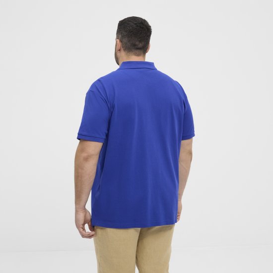 North Latitude Polo Pique Print Short Sleeve Cobalt Blue - Polos - Polos 2XL-8XL