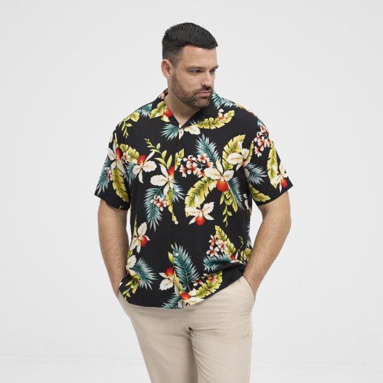 North Latitude Shirt Short Sleeve Printed Allover Black - Camisas - Camisas 2XL-10XL