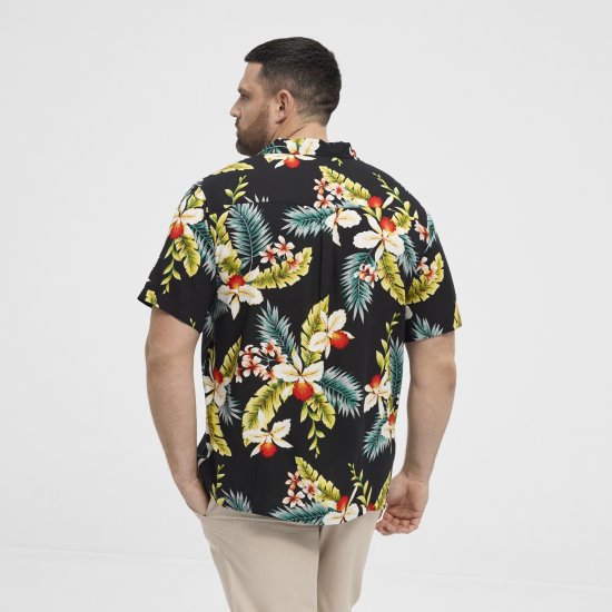 North Latitude Shirt Short Sleeve Printed Allover Black - Camisas - Camisas 2XL-10XL