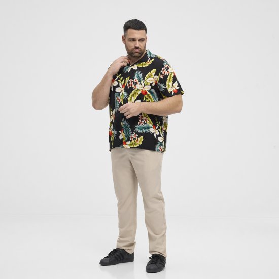 North Latitude Shirt Short Sleeve Printed Allover Black - Camisas - Camisas 2XL-10XL