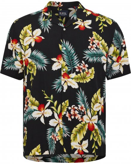 North Latitude Shirt Short Sleeve Printed Allover Black - Camisas - Camisas 2XL-10XL