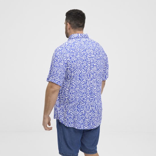 North Latitude Shirt Denim Printed Allover Blue - Camisas - Camisas 2XL-10XL
