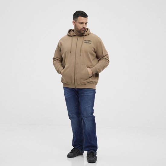North Latitude Hoodie with Zipper Dark Sand - Sudaderas - Sudaderas 2XL-12XL
