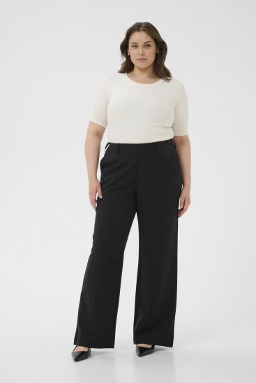 Kaffe Curve Halley Pantalones Negro - Vaqueros & Pantalones de Mujer Tallas Grandes – Plus Size - 
