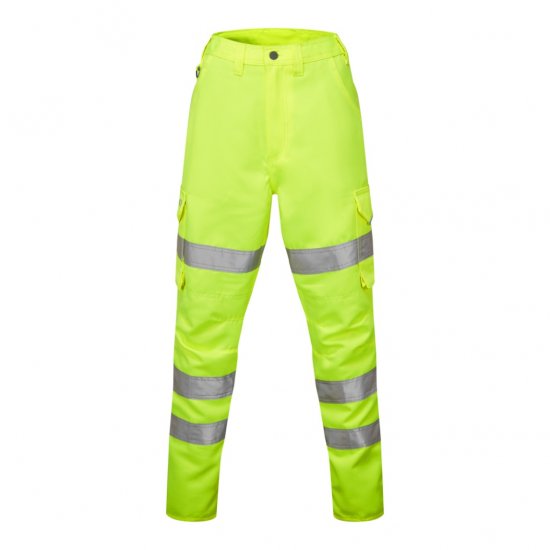 Leo Pennymoor EcoViz Women's Poly/Cotton Cargo Trousers Yellow - Ropa de trabajo - 