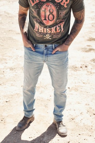 JP1880 Jeans Regular Fit 5-Pocket Bleached Denim - Todos prendas - Ropa tallas grandes hombre