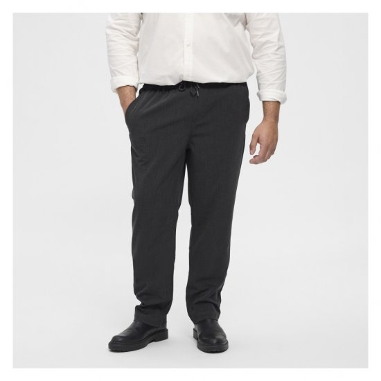 North Latitude Dress Pants Elastic Waist Dark Grey Melange - Pantalones tallas grandes hombres - Pantalones Tallas Grandes Hombres