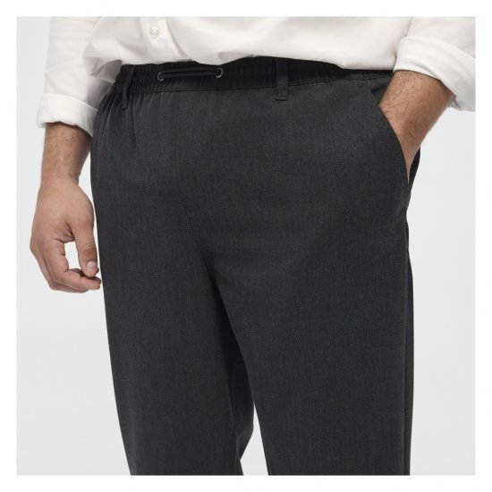 North Latitude Dress Pants Elastic Waist Dark Grey Melange - Pantalones tallas grandes hombres - Pantalones Tallas Grandes Hombres
