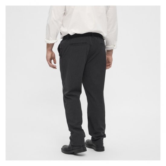 North Latitude Dress Pants Elastic Waist Dark Grey Melange - Pantalones tallas grandes hombres - Pantalones Tallas Grandes Hombres
