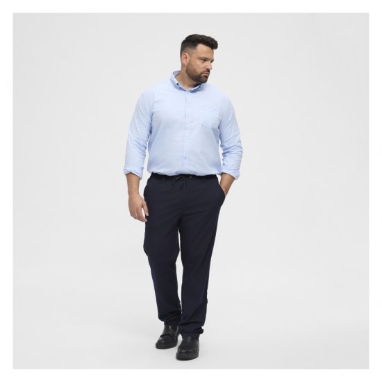 North Latitude Dress Pants Elastic Waist Navy Blue - Pantalones tallas grandes hombres - Pantalones Tallas Grandes Hombres
