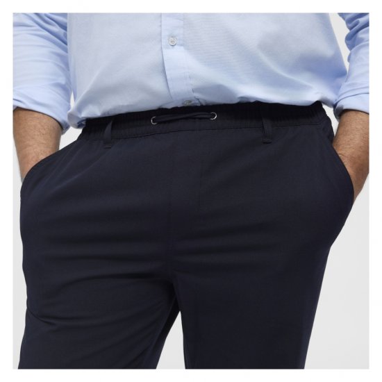 North Latitude Dress Pants Elastic Waist Navy Blue - Pantalones tallas grandes hombres - Pantalones Tallas Grandes Hombres