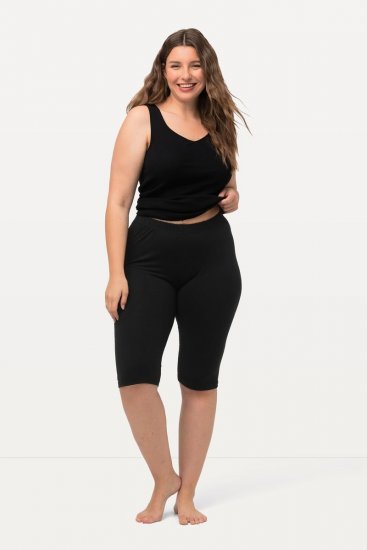 Ulla Popken Stretch Knit Bike Shorts Black - Ulla Popken - Ulla Popken Ropa de Tallas Grandes