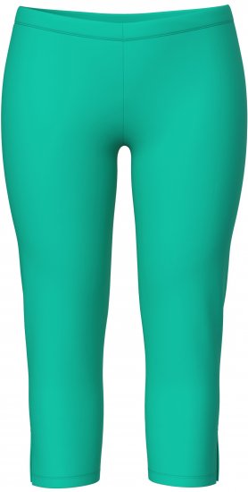 Ulla Popken Basic Stretch Knit Capris Green - Vaqueros & Pantalones de Mujer Tallas Grandes – Plus Size - 