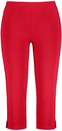 Ulla Popken Basic Stretch Knit Capris Red - Vaqueros & Pantalones de Mujer Tallas Grandes – Plus Size - 
