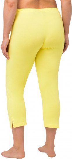 Ulla Popken Basic Stretch Knit Capris Yellow - Vaqueros & Pantalones de Mujer Tallas Grandes – Plus Size - 