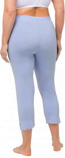 Ulla Popken Basic Stretch Knit Capris Blue - Vaqueros & Pantalones de Mujer Tallas Grandes – Plus Size - 