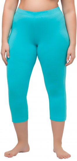 Ulla Popken Basic Stretch Knit Capris Blue - Vaqueros & Pantalones de Mujer Tallas Grandes – Plus Size - 