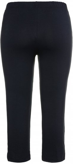 Ulla Popken Basic Stretch Knit Capris Navy - Vaqueros & Pantalones de Mujer Tallas Grandes – Plus Size - 